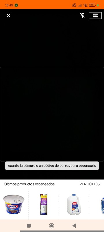 Bluetooth scanner icon in barcode scan screen